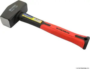 New Drop Forged Stoning Hammer 3lb Short Rubber Handle Comfort Grip Fibreglass