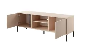 Elegant Beige Dast TV Cabinet (H)540mm (W)1530mm (D)400mm Modern Entertainment Centre with Spacious Storage