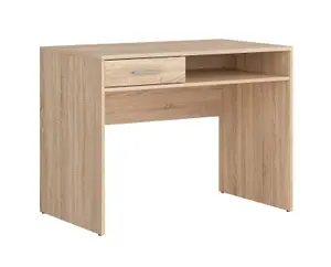 Office Desk Dressing Table Drawer Console Open Shelf Sonoma Oak Finish Nepo