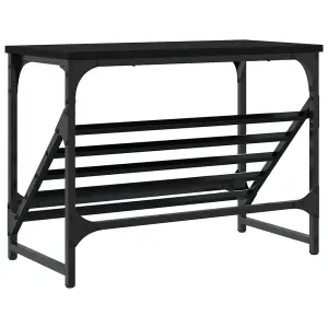 Shoe Rack Black 60x30x45 cm Engineered Wood