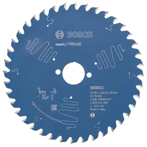 Bosch Professional Expert Circular Saw Blade for Wood - 190 x 30 x 2.0 mm, 40 Teeth