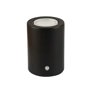 Modern Rechargeable Can-Style Table Lamp in Matte Black with Touch Dimmer Button