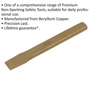 Non Sparking Flat Chisel - 22mm x 220mm - Durable Beryllium Copper Tool