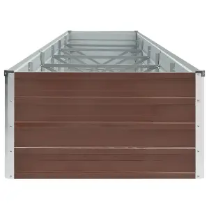 Berkfield Garden Raised Bed Galvanised Steel 480x80x45 cm Brown