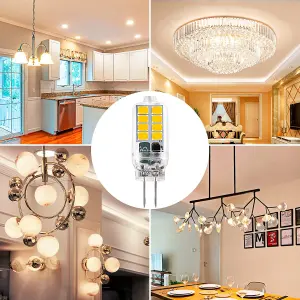 WOWLED G4 LED Light Bulbs, 2W Energy Saving Warm White G4 LED Light Bulbs, Replace Halogen Bulbs for Chandelier Home  10 Pcs