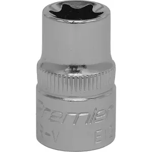 Premium E12 TRX Star Socket Bit - 3/8" Square Drive with Knurled Grip