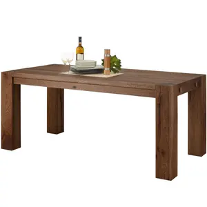 Briar Extendable Dining Table Dark Brown / 74cm H x 200cm W x 90cm D