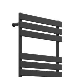 VURTU4 Designer Vertical Single Panel Radiator, 1600(H) x 600(W), Black, 613660