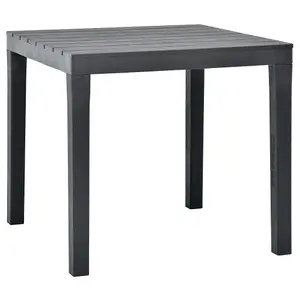 Berkfield Garden Table Anthracite 78x78x72 cm Plastic