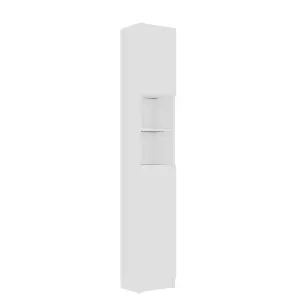 Berkfield Bathroom Cabinet White 32x25.5x190 cm Engineered Wood