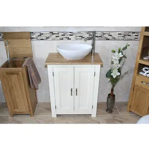 Robinsonville 650mm Single Bathroom Vanity with Vessel Ceramic Basin