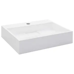 Belfry Bathroom Matanna White Ceramic Rectangular Sink 1 tap hole / 500 x 380 x 130 mm