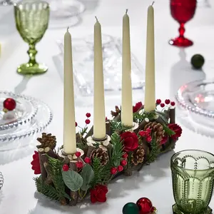 Roses Four Dinner Centrepiece Christmas Decoration Tealight Holder Candle Holder