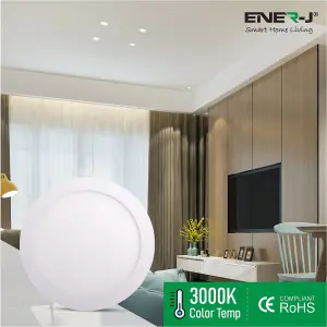 18W Recessed Round LED Mini Panel 220mm diameter (Hole Size 205mm), 4000K (Pack of 4)