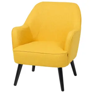 Beliani Retro Armchair LOKEN Fabric Yellow