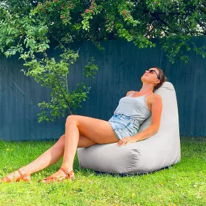 rucomfy Outdoor Water Resistant Adult Chair Beanbag - Platinum