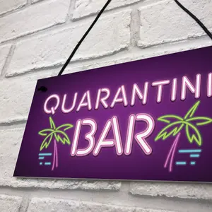 Red Ocean Novelty Quarantine Bar Signs And Plaques Quarantini Gift Bar Decor Man Cave Gifts