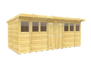 DIY Sheds 16x8 Pent Summer Shed Loglap