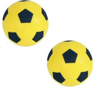 MantraRaj Pack of 2 Football 17.5cm Sponge Foam Soccer Ball Suitable for Indoor Outdoor Games for Kids Garden Games