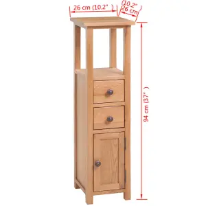 Berkfield Corner Cabinet 26x26x94 cm Solid Oak Wood