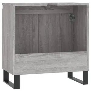 Berkfield Bathroom Cabinet Grey Sonoma 58x33x60 cm Engineered Wood