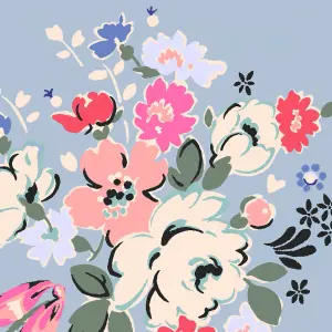 Cath Kidston Clifton Rose Glass Splashback - Blue (900x750mm)