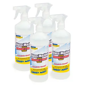 Window & Glass Cleaner Crikey Mikey Streak Free Shine - 4 x 1L