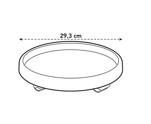 Elho Universal Round Planttaxi 30cm for Plastic Plant Pots in Terra