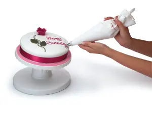 New KitchenCraft Sweetly Does It Tilting Turntable Cake Decorating Stand