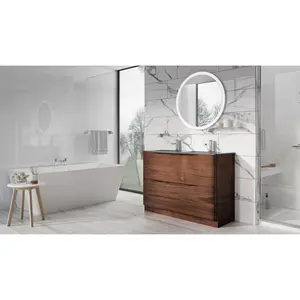 Stanhope 1200mm Double Bathroom Vanity with Integrated Glass Basin Grey