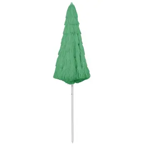 Berkfield Hawaii Beach Umbrella Green 300 cm