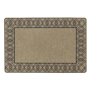 JVL Elegance Door Mat 50 x 75 cm, Diamond Border