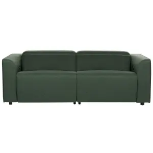 Fabric Electric Recliner Sofa with USB Port Green ULVEN