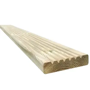 Snowdon Timber Garden DP281208T20 Treated Decking Board (L) 2.4m (W) 120mm (T) 28mm 20 Pack