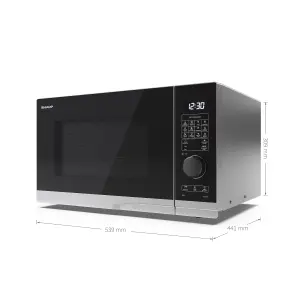 Sharp YC-PG254AU-S 25L 900W Microwave Oven with 1000W Grill Function - Silver