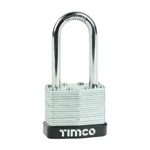 Timco - Laminated Padlock Long Shackle (Size 40mm - 1 Each)