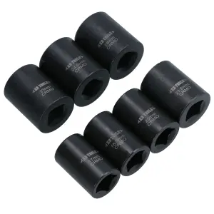 7pc 1/2in drive twist socket set / wheel lock nut remover / removal