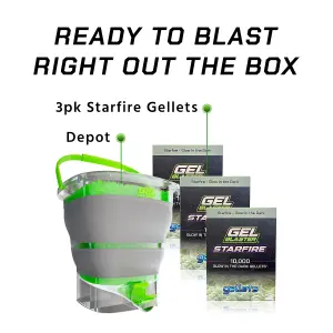 Gelblaster bundle Starfire gellets 3 pack +depot