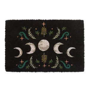 Something Different Dark Forest Moon Phases Door Mat Black (One Size)