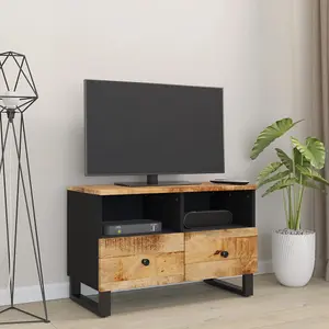 Berkfield TV Cabinet 70x33x46cm Solid Wood Mango