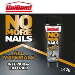 UniBond No More Nails Interior & Exterior Solvent-free White All materials Grab adhesive 142ml