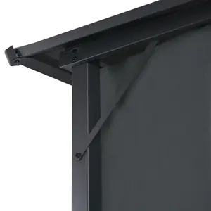 Berkfield Gazebo with Curtain Aluminium 3x3 m Black