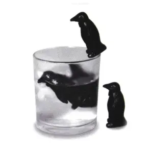 Chilly Feet Drink Coolers Pack of 18 Penguin Reusable Ice Cubes