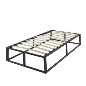 Home Source Metal 2ft6 Platform Bed Black