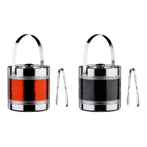 Maison by Premier Black Ice Bucket with Tongs