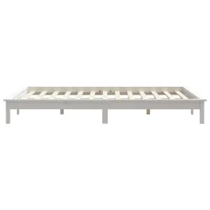 Berkfield Bed Frame White 180x200 cm Super King Size Solid Wood Pine