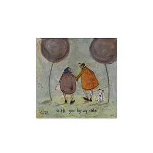 Sam Toft With You By My Side Print Blue/Orange/White (30cm x 30cm)