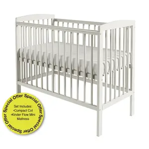 Sydney Mini Cot with Mattress White