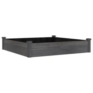 Berkfield Garden Raised Bed with Liner Grey 120x120x25 cm Solid Wood Fir