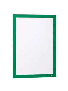 Durable DURAFRAME Self Adhesive Magnetic Signage Frame - 2 Pack - A4 Green